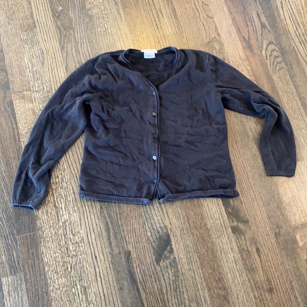 Talbots Cardigan Sweater Black Small S VGUC